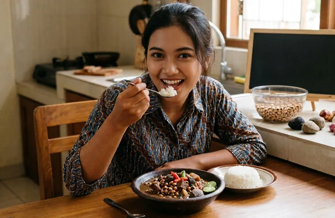 Brongkos Kacang Tolo dan Kluwek, Teknik Perendaman agar Protein Mudah Dicerna