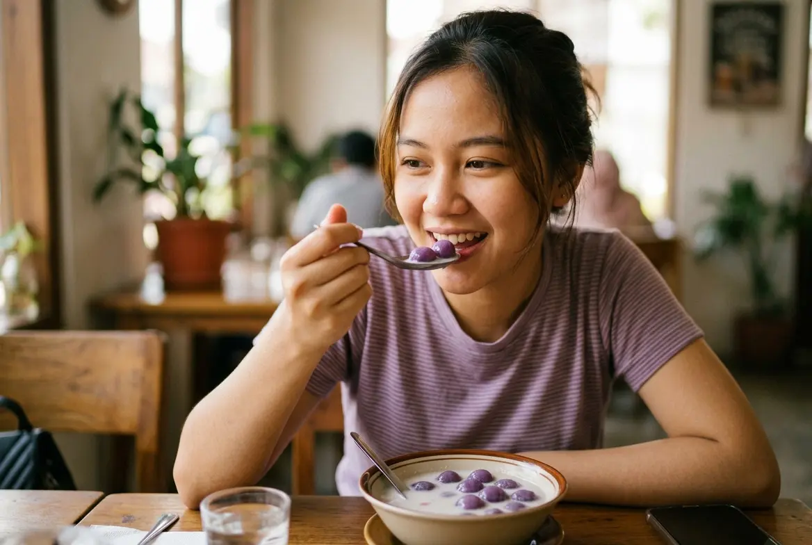 Candil Ubi Ungu Rebus Santan Encer, Sumber Antioksidan untuk Tubuh