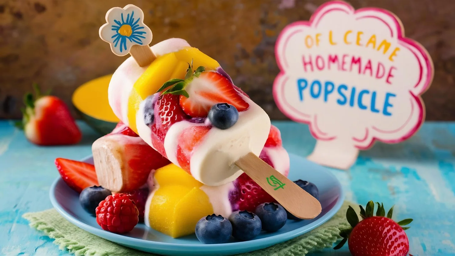 Es Krim Pelangi dari Buah Asli Tanpa Pewarna Buatan untuk Anak Anda