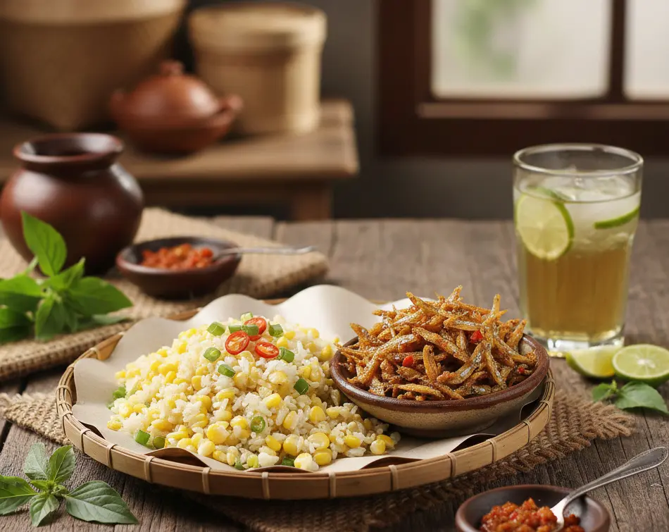 Nasi Jagung dan Lauk Teri Sebagai Superfood Lokal Indonesia