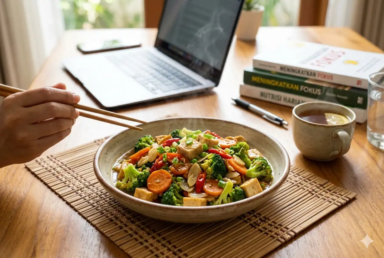 Tumis Brokoli Wortel dan Tofu Menunjang Konsentrasi Sehari-hari