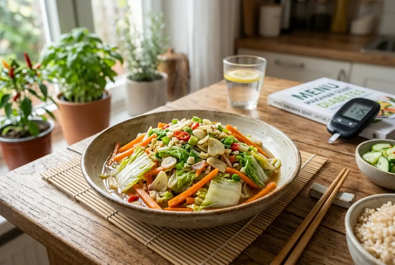 Tumis Sawi Putih Wortel Bawang Putih Menjaga Keseimbangan Gula Darah