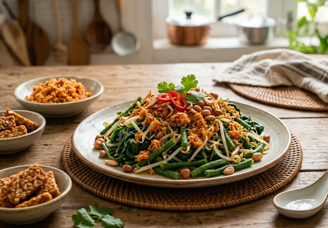 Urap Bayam Kacang Panjang dan Tauge, Strategi Mempertahankan Vitamin Saat Proses Perebusan