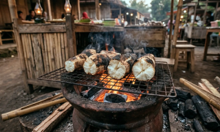 Singkong Bakar Arang Tanpa Margarin, Camilan Tradisional Lebih Alami